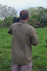 JK Tracking Rhinos on Foot, Ziwa Rhino Sanctuary, Uganda 1/2
