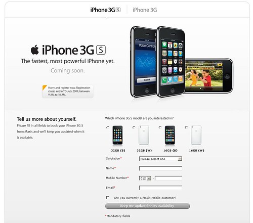 Maxis iPhone 3G s