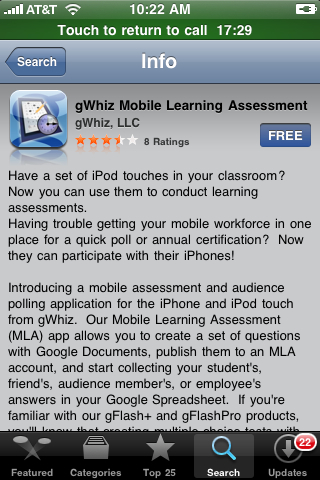 GWhiz Mobile Learning Assessment