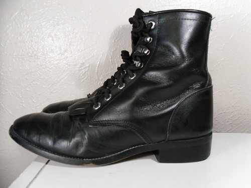 lace up boots for men. Vintage Men and Women Justin