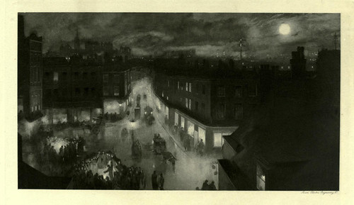 010-Escena nocturana en Bermondsey-London impressions 1898- William Hyde