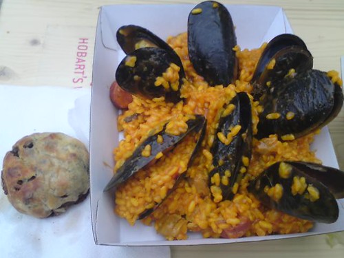 Taste paella and venison/wallaby pastry