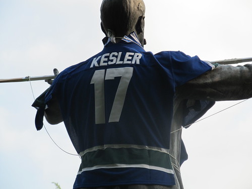 Bring it Home: Lord Stanley in Stanley Park Dressed in Ryan Kesler #17 Vancouver Canucks Jersey