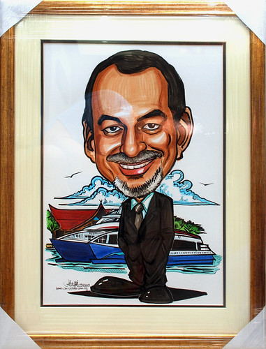 Caricature for Bintan Resort Ferries with frame