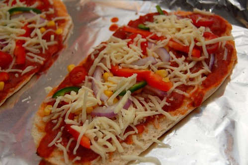Pita Pizzas Ready For The Oven
