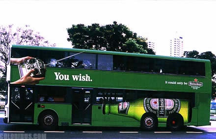 독창적인 버스 광고들