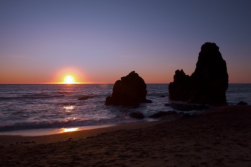 フリー画像|自然風景|ビーチ/海辺|夕日/夕焼け/夕暮れ|海の風景|アメリカ風景|フリー素材|