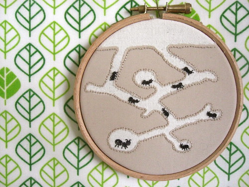 Ant farm Embroidery