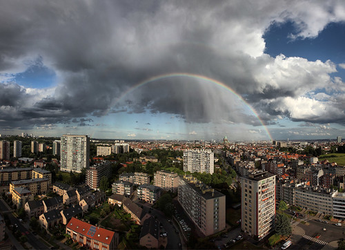 Rainbow over Brussels, Belgium