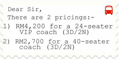 bus pricing