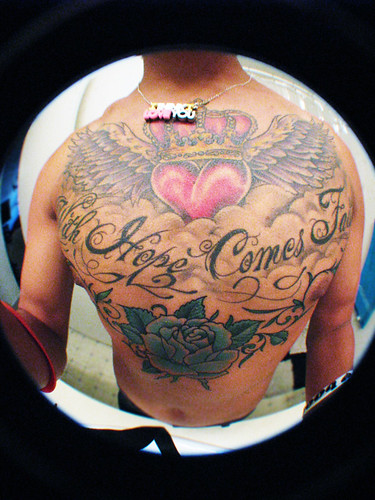 Chest Piece with Rose October 2009 Ouchhh I added chest piece tattoos