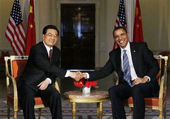 Presidents Obama and Hu Jintao