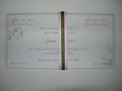convite de casamento rosa e verde 2
