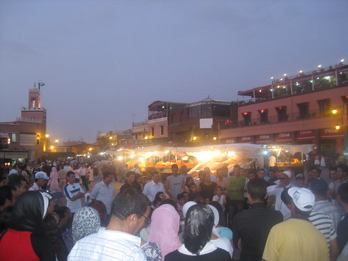 Djaama El Fna during the night