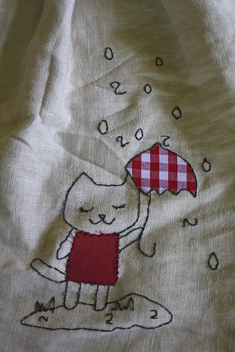 Close up of embroidery/applique