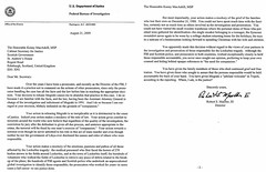 FBI Director letter to Kenny MacAskill over Lockerbie prisoner release