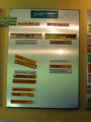 vegan ice cream options at Maggie Mudd