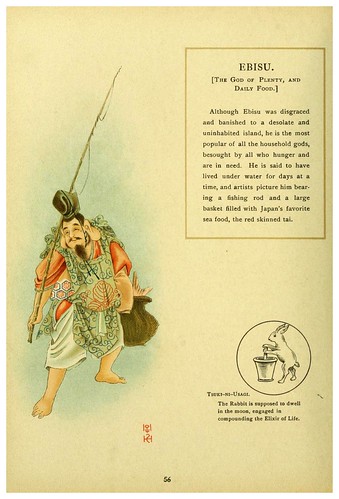 013-El dios de la abundancia y la comida diaria-Mythological Japan  the symbolisms of mythology in relation to Japanese art (1902)- Francis Alexander Otto