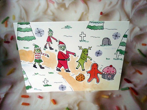 Zombie Santa Holiday Card