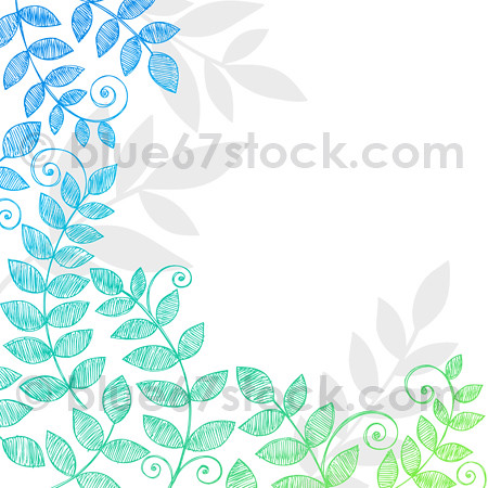 leaf border clipart. Doodle Leaves Border