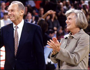 the late Abe Pollin and his wife, Irene (by: George Mason University)