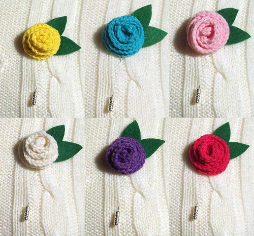 Crocheted roses