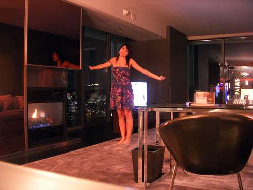 My suite at Palms Place w/ fireplace