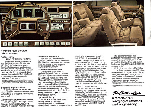 1981 Lincoln Continental Mark VI Interior a photo on Flickriver