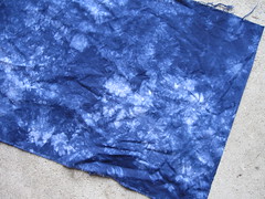 dyed half yard of blue for binding