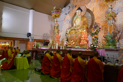During a Buddhist ceremony