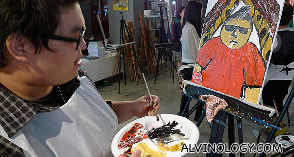 Yong Wei painting himself as Eric Cartman