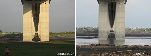 Gaoping Riverside, Before and After Typhoon Moroak