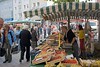Stand auf dem Wochemarkt in Friedrichshafen