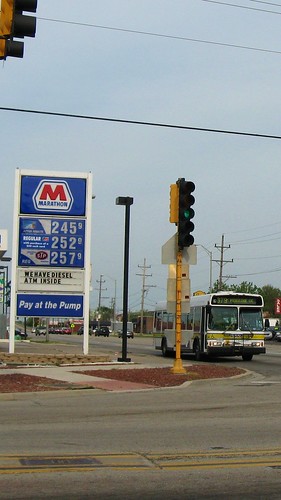 The intersection of 79th Street and Roberts Road. Justice Illinois. May 2009.