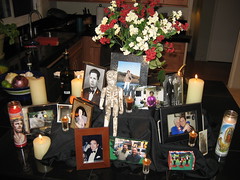 Our Dia de los Muertos altar. (11/01/2009)