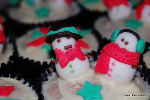 snowmen cupcakes for christmas