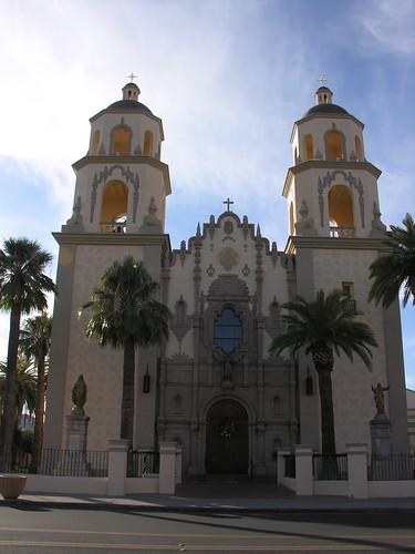 St. Augustines Cathedral shows the early Spanish influence in Tucson