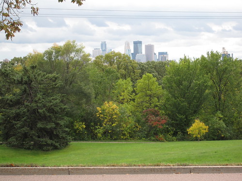 Minneapolis Skyline View from Columbia Parkway