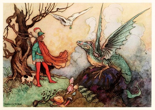 020-La bella con cabellos de oro-The fairy book  the best popular fairy stories -Goble Warwick 1913
