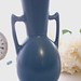 Japanese Blue Amphora Bud Vase