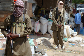 Somali resistance fighters kidnapped two French nationals acting as security advisers to the western-backed government. The Al-Shabaab Islamic organizations has seized control of large sections of the south and central regions of the country. by Pan-African News Wire File Photos