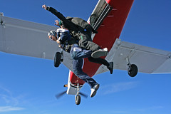 Tandem skydiving at the Raeford Parachute Center