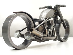 Nuts and Bolts Sculpture Motorcycle