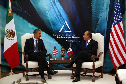 Obama and Calderón had a bilateral meeting on Sunday in Guadalajara. (Photo: Alfredo Guerrero/Mexican Presidency)