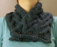 waves cabled scarf