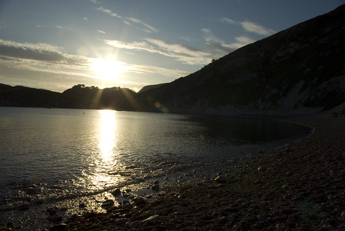 Sunset Beach at Lulworth Cove - Copyright R.Weal 2009