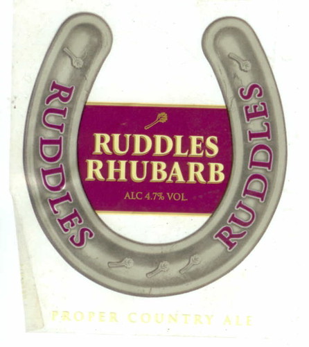 Ruddles Rhubarb label