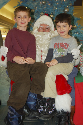 Santa with Tristan and Simon