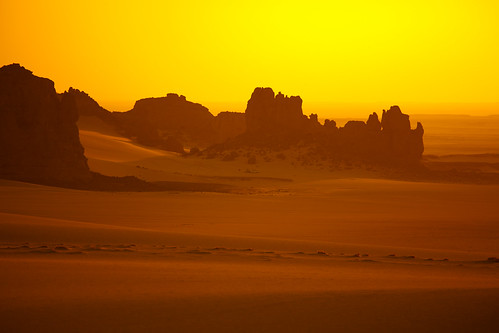 フリー写真素材|自然・風景|砂漠|オレンジ色|サハラ砂漠|アルジェリア|