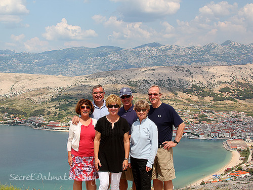 With Pag town in the background...